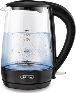 Fierbator electric BELLA 1,7 l, 1500 W, negru, din sticla