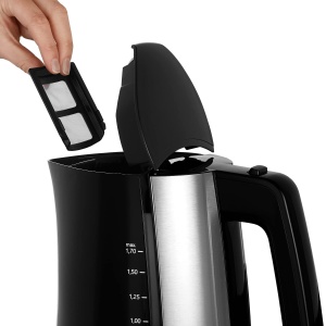 Fierbator electric Melitta Look Aqua 1026-02 BK SST 17L 2400W Negru Protectie supraincalzire - Img 5