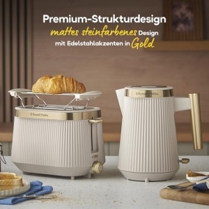 Fierbator electric Russell Hobbs Bronte 26751-70, 1.7L, 2400W, design mat cu accente aurii - Img 9