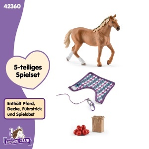 Figurina de joc Schleich Cal Englez cu patura colorata 42360 - Img 4
