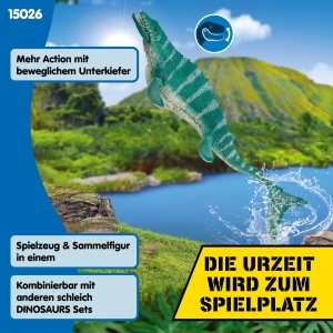 Figurina Dinosaur Schleich Mosasaurus 15026, 32 x 12 x 7 cm, Verde - Img 6