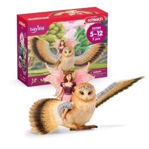 Figurina Elfa cu Bufnita Stralucitoare Schleich BAYALA 4 Piese Pentru copii de la 5 ani