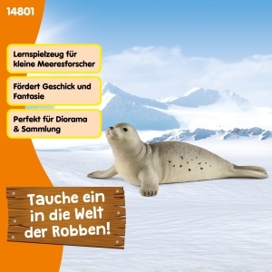 Figurina jucarie foca Schleich WILD Life, 11 x 7 x 4 cm, detalii realiste - Img 5
