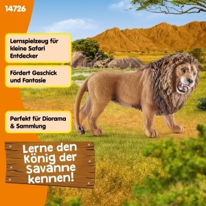 Figurina Leu Brulland Schleich 14726, 11 x 5 x 7 cm, pentru copii de la 3 ani - Img 6