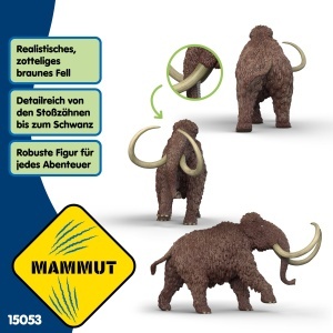 Figurina Mammut Schleich 15053 15 x 28 x 10 cm Detalii realiste - Img 2