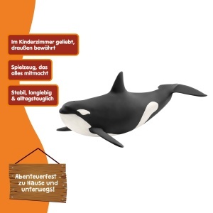 Figurina Orka Schleich WILD LIFE, 10 x 20 x 7 cm, Detalii realiste - Img 4