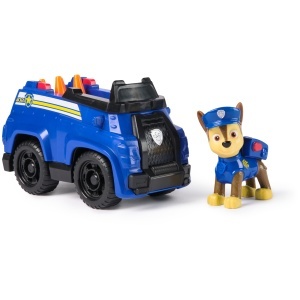 Figurina PAW Patrol Chase cu Vehicul Politie Model 2025 Reciclabil Roti Functionale