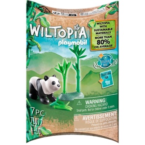 Figurina PLAYMOBIL WILTOPIA 71072 Panda Junior din materiale sustenabile, cu accesorii incluse