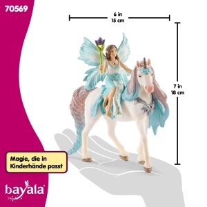Figurina Schleich BAYALA Eyla cu Unicorn, 3 Piese, pentru Copii de la 5 Ani - Img 5