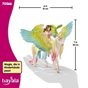Figurina Schleich BAYALA Surah cu Pegasus Stralucitor, 3 Piese, pentru Copii de la 5 Ani - Img 6