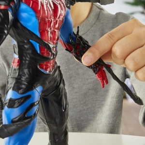 Figurina Spider-Man Venomizat Marvel, 27 cm, cu 6 accesorii, negru - Img 13