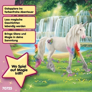 Figurina Unicorn Regenbow Schleich BAYALA 70725, 4 x 14 x 12 cm, Detalii Argintii - Img 3