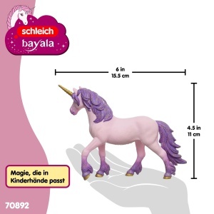Figurina Unicorn Stuta Seraphina Schleich BAYALA, 15 x 5 x 11 cm, cu horn auriu - Img 5