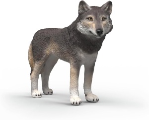 Figurina Wolf American 14991 Schleich, 9 x 2 x 6 cm, Detalii Realiste