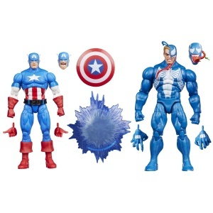 Figurine de Actiune Marvel Legends Captain America si Venom, 15 cm, Albastru