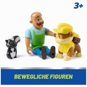 Figurine Paw Patrol Rubble si Mr. Porter, 3 figurine, design autentic, pentru copii 3 - Img 3