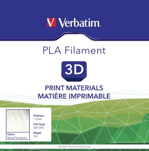 Filament PLA Verbatim 1.75 mm, 1 kg, Bioplastic Geros, Natural - Img 3