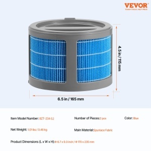 Filtre VEVOR pentru umidificator 10L BZT-242 set 2 bucati durata lunga de utilizare - Img 8