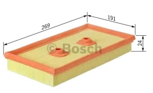 Filtru de aer Bosch S0342 pentru masini - rezistent la umiditate, dimensiuni 269,2 x 190,5 x 24,4 mm - Img 3