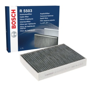 Filtru de aer interior BOSCH 1987435503 cu activ carbon, 248x198x41 mm