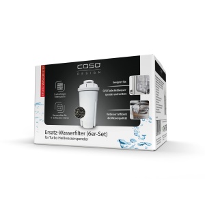 Filtru de apa de schimb CASO (set de 6) - pentru dozatoare de apa calda, imbunatatirea calitatii apei, reducerea calcarului, clorului si poluantilor, principiul de filtrare cu 5 straturi - Img 2