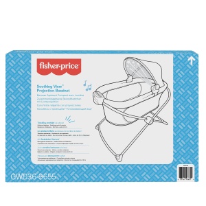 Fisher-Price GWD36 - Co-Sleeper pliabil - Patut portabil pentru bebelusi cu lumina pentru nou-nascuti si sugari - Img 7