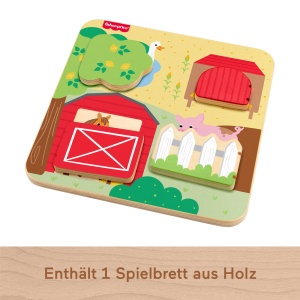 Fisher-Price Jocul peep-peep din lemn Fisher-Price pentru bebelusi si copii mici este o jucarie distractiva, de dezvoltare pentru copiii mici cu varsta de 1 an si peste., JCY33 - Img 5