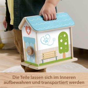 Fisher-Price Set Animal Clinic Portabil JFG07 Lemn FSC 6 Piese - Img 6