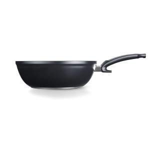 Fissler Ceratal Orbit Negru/Aluminiu Wok (O 30 cm, 5,2 L) tigaie mare din ceramica acoperita cu antiaderenta, margine inalta, Fabricat in Germania - Inductie - Img 2
