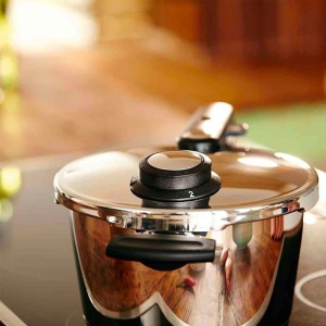 Fissler Vitavit Premium/oala sub presiune (3,5 L, O 22 cm) Oala sub presiune din otel inoxidabil, 4 niveluri de gatit, incl. insertie - inductie - Img 8