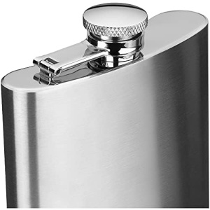 Flacon din otel inoxidabil WMF Manhattan 200ml cu trunchi si 4 pahare in etui din piele - Img 6