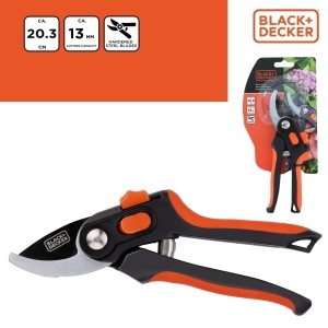 Foarfeca de gradina BLACKDECKER 203 cm lame din otel calit taiere pana la 13 mm negruportocaliu - Img 8