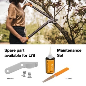 Foarfeca de gradina Fiskars PowerGear II, 70 cm, pentru lemn proaspat, negruorange - Img 3