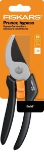 Foarfeca de gradina Fiskars Solid P121 lame antiaderente manere ergonomice negruportocaliu - Img 6