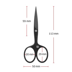 Foarfeca pentru barba Zwilling TWINOX M 115 mm Negru Ergonomica - Img 3