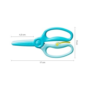 Foarfeca pentru copii Fiskars 1064068, 13 cm, Culoare Blaugrun, Usor si Sigur - Img 2