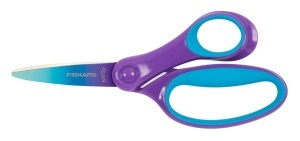 Foarfeca pentru copii Fiskars 15 cm, SoftGrip, Violett, pentru 8-11 ani