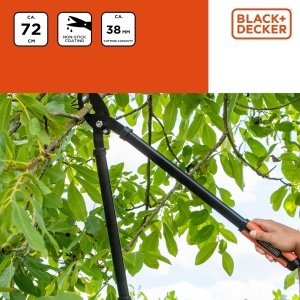 Foarfeca pentru crengi BLACKDECKER 72CM Antiaderenta NegruPortocaliu - Img 5