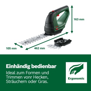 Foarfece de iarba cu acumulator Bosch AdvancedShear 18V-10 (1 baterie de 2,0 Ah, sistem de 18 volti, taie pana la 85 m2 per incarcare a bateriei, cu lama de forfecare pentru arbusti si iarba, intr-o cutie) - Img 6