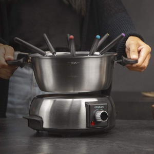 Fondue electric Cecotec FunGourmee, 8 persoane, 1000W, otel inoxidabil, temperatura reglabila - Img 2