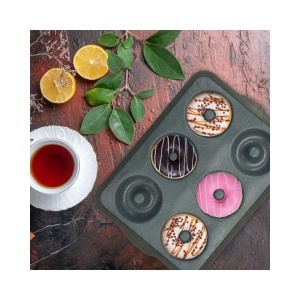 Forma de copt pentru donuts Zenker 685539, 6 donuts, 36 x 26 cm, gri - Img 2