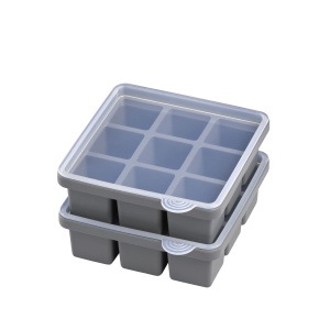 Forma de gheata APS cu capac transparent, 9 cuburi, silicon, 15.5 x 15.5 cm - Img 2