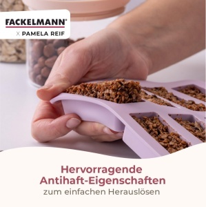 Forma din silicon pentru musli si minikuchen Fackelmann x Pamela Reif, 12 forme, lavanda - Img 4