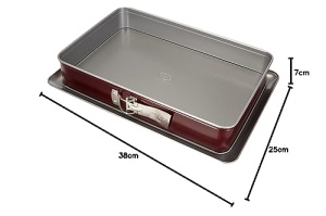 Forma dreptunghiulara Dr Oetker 38x25 cm antiaderenta bicolor otel inoxidabil - Img 8