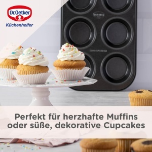 Forma pentru briose Dr Oetker Classic 6 forme otel negru antiaderenta rezistenta la caldura 230degC - Img 7