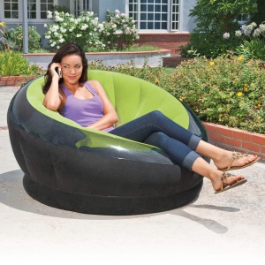 Fotoliu gonflabil Intex Empire Chair, limettengruen, 112 x 109 x 69 cm - Img 2