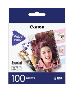 Fotopapier Canon Zink 5 x 7,6 cm, 100 foi, autocolant, pentru imprimare fotografii