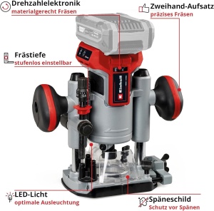 Freza multifunctionala Einhell TP-RO 18 Set Li BL-Solo Brushless 18V fara acumulator - Img 3