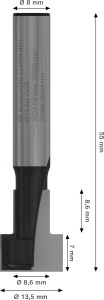 Freza T-Nut Bosch PRO, 8,6 mm, pentru lemn moale si tare - Img 3