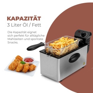Friteuza Bomann FR 2264 CB, 3L Capacitate, 2000W, Inox - Img 2
